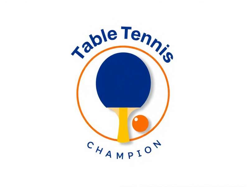 Table Tennis Champion official logo with a ping pong bat and ball in Indian colors